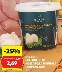 ALDI REGIONE CHE VAI Bocconcini di mozzarella di bufala campana DOP offerta