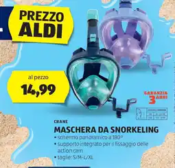 ALDI Crane maschera da snorkeling offerta