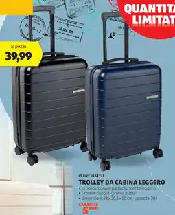 ALDI LS LIVE IN STYLE Trolley da cabina leggero offerta