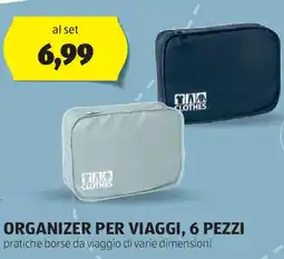 Organizer per viaggi, 6 pezzi CLOTHES