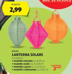 ALDI BELAVI Lanterna solare offerta
