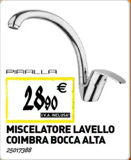 Tecnomat Piralla miscelatore lavello coimbra bocca alta offerta