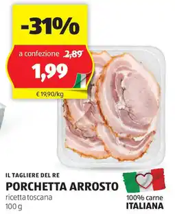 ALDI IL TAGLIERE DEL RE Porchetta arrosto offerta