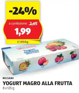 ALDI MILSANI Yogurt magro alla frutta offerta