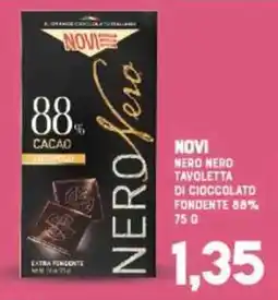 Gran Risparmio Novi nero nero tavoletta di cioccolato fondente 88% offerta