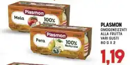 Gran Risparmio Plasmon omogeneizzati alla frutta vari gusti offerta