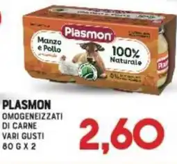 Gran Risparmio Plasmon omogeneizzati di carne vari gusti offerta