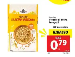 Lidl Crownfield Fiocchi di avena integrali offerta
