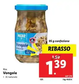 Lidl Vongole offerta