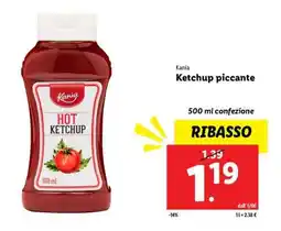 Lidl Kania Ketchup piccante offerta