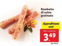Lidl Bombette di suino gratinate offerta