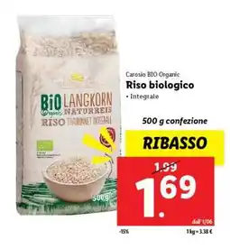 Lidl Riso biologico offerta