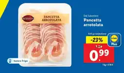 Lidl Pancetta arrotolata offerta