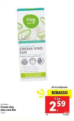 Lidl Cien Nature Crema viso aloe vera Bio offerta