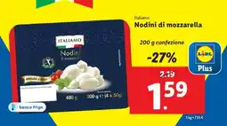 Lidl Italiamo Nodini di mozzarella offerta