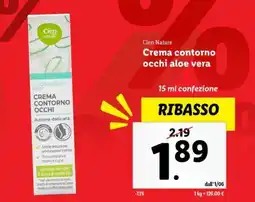 Lidl Cien Nature Crema contorno occhi aloe vera offerta