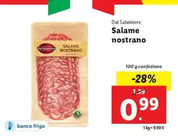 Lidl Salame Nostrano offerta