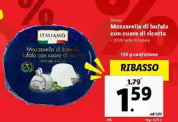 Lidl Mozzarella di bufala con cuore di ricotta offerta