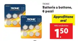 Lidl TRONIC Batterie a bottone, 6 pezzi offerta