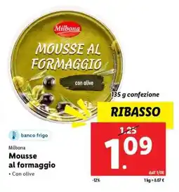 Lidl Mousse al formaggio offerta