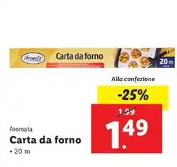 Lidl Aromata Carta da forno offerta