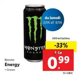 Lidl Monster energy offerta