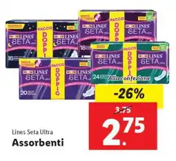 Lidl LINES SETA ULTRA ASSORBENTI offerta