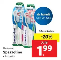 Lidl Mentadent Spazzolino offerta