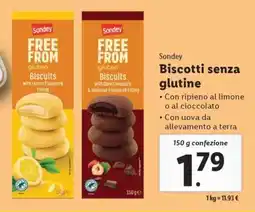 Lidl Sondey Biscotti senza glutine offerta