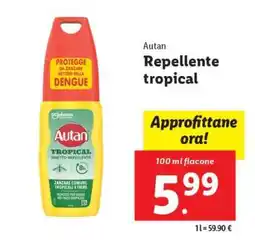 Lidl Autan Repellente tropical offerta