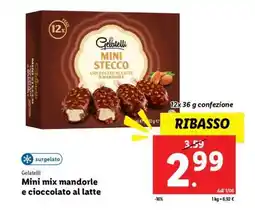 Lidl Gelatelli Mini mix mandorle e cioccolato al latte offerta