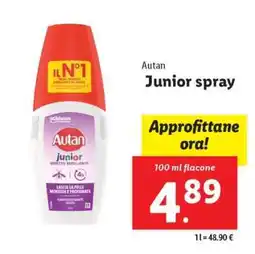 Lidl Autan Junior spray offerta