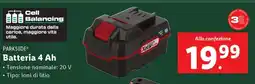 Lidl PARKSIDE Batteria 4 Ah offerta