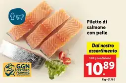 Lidl Filetto di salmone con pelle offerta