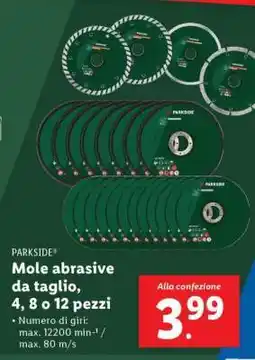 Lidl PARKSIDE Mole abrasive da taglio offerta