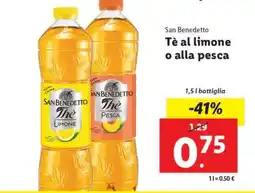 Lidl San Benedetto Tè al limone o alla pesca offerta