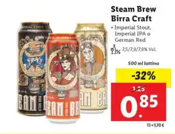 Lidl Steam Brew Birra Craft offerta