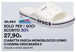 Coop CIABATTA FASCIA MONOBLOCCO UOMO O DONNA CROCBANDS II offerta