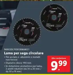Lidl PARKSIDE PERFORMANCE Lama per sega circolare offerta