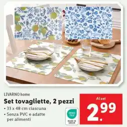 Lidl Set tovagliette, 2 pezzi offerta