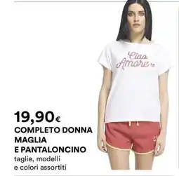 Coop COMPLETO DONNA MAGLIA E PANTALONCINO offerta