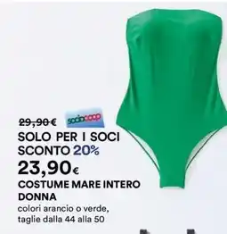 Coop COSTUME MARE INTERO DONNA offerta
