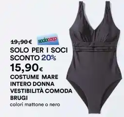 Coop COSTUME MARE INTERO DONNA VESTIBILITÀ COMODA BRUGI offerta