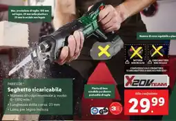 Lidl PARKSIDE Seghetto ricaricabile offerta