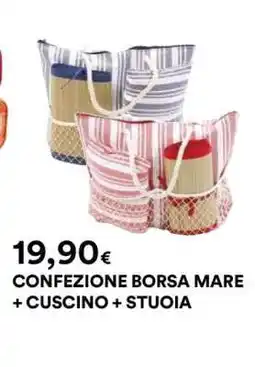 Coop CONFEZIONE BORSA MARE + CUSCINO + STUOIA offerta
