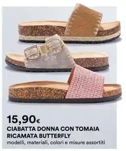 Coop CIABATTA DONNA CON TOMAIA RICAMATA BUTTERFLY offerta