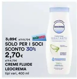 Coop CREME FLUIDE LEOCREMA offerta