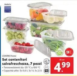 Lidl Set contenitori salvafreschezza, 7 pezzi offerta