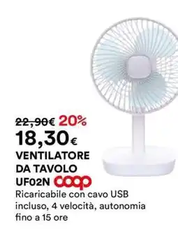 Coop VENTILATORE DA TAVOLO UFO2N offerta