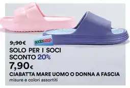 Coop CIABATTA MARE UOMO O DONNA A FASCIA offerta